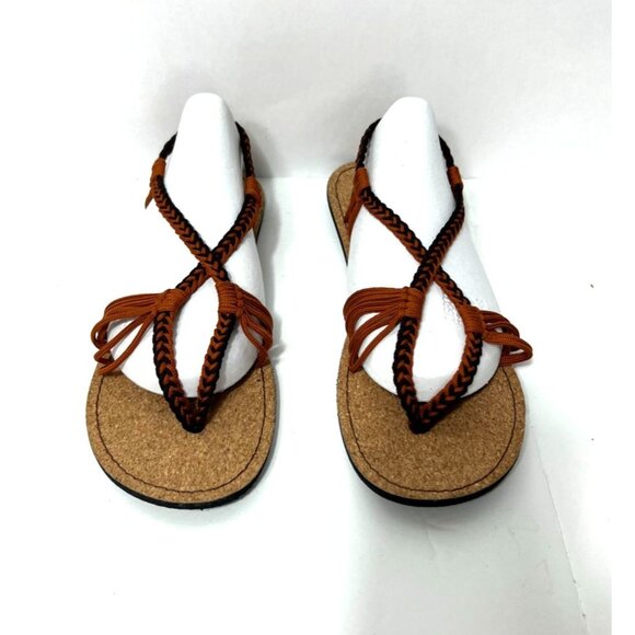 Bokyna Seastar Comfort Sandal Caramel Brown Cork Sole Sz EU 39/US 8 NWOT - Picture 4 of 9